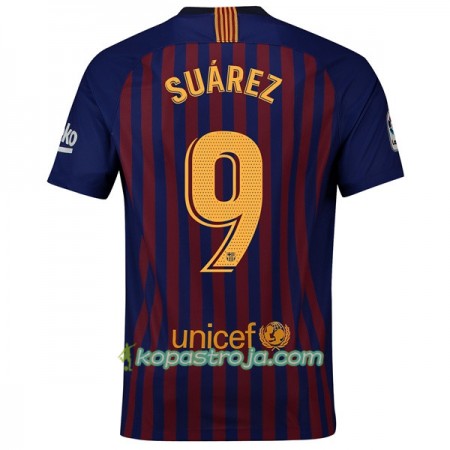 Billiga Fotbollströjor FC Barcelona Suarez 9 Hemma tröja 2018/19 Kortärmad